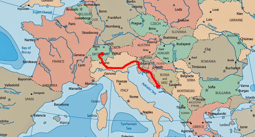 Split - Magic Wood = 1020km